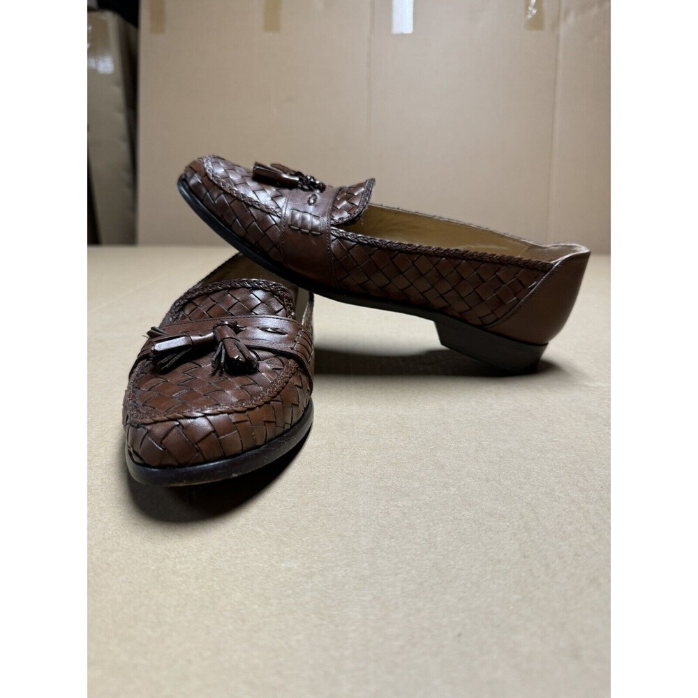 RARE 9M Zelli Handcrafted Italian Made Men’s Loafer Tassle Woven Leather $595